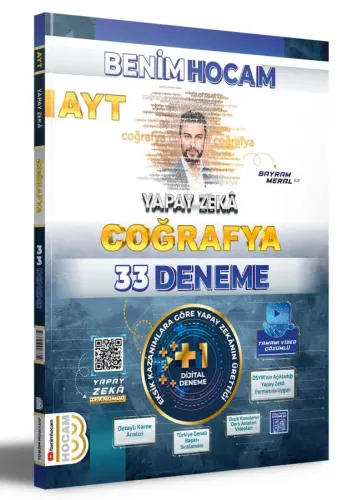 Benim Hocam Yayınları 2024 AYT Yapay Zekâ Coğrafya 33 Deneme