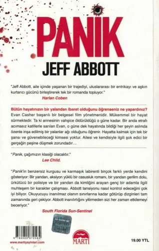 Panik Jeff Abbott Martı Yayınevi %68 indirimli