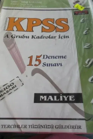 A Grubu Kadrolar İçin KPSS Maliye 15 Deneme Sınavı
