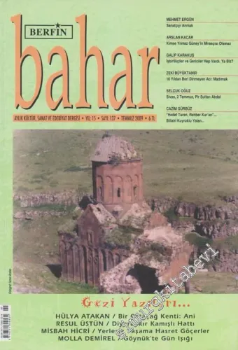 Berfin Bahar Aylık Kültür, Sanat ve Edebiyat Dergisi  - Dosya: Gezi Yazıları - Sayı: 137    15  Temmuz