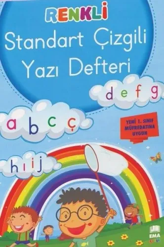 Renkli Standart Çizgili Yazı Defteri A4 Ebat