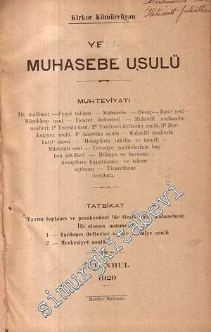Yeni Muhasebe Usulü  -