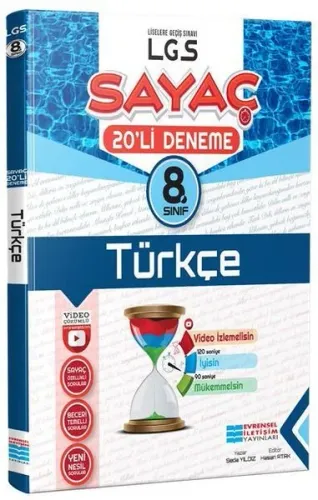 8 . Sınıf Türkçe Sayaç 20'li Deneme Video Çözümlü Evrensel İletişim Lg