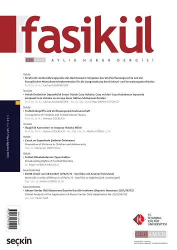 Fasikül Aylık Hukuk Dergisi Sayı: 147 Mayıs – Ağustos 2025