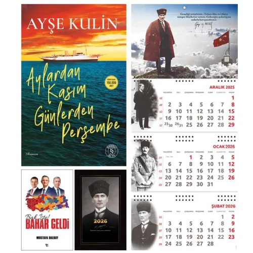 Aylardan Kasım Günlerden Perşembe ve Bak İşte bahar Geldi - Kalpaklı Ajanda - Sakarya Duvar Takvimi