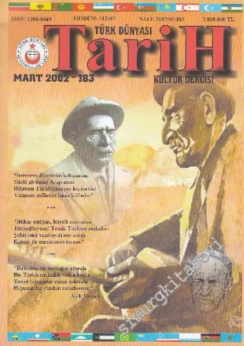 Türk Dünyası Tarih Kültür Dergisi, Dosya: Aşık Veysel - Sayı: 183      Mart 2002
