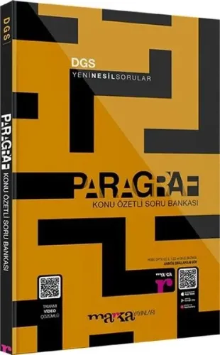 Marka Yayınları 2022 DGS Paragraf Konu Özetli Yeni Nesil Soru Bankası