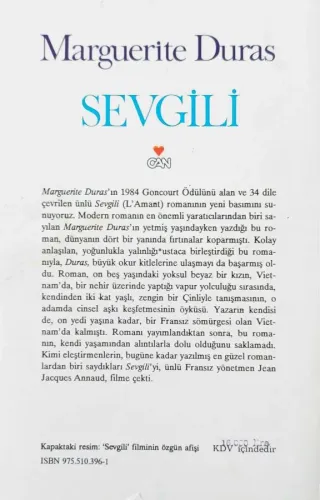 Sevgili Marguerite Duras Can Roman