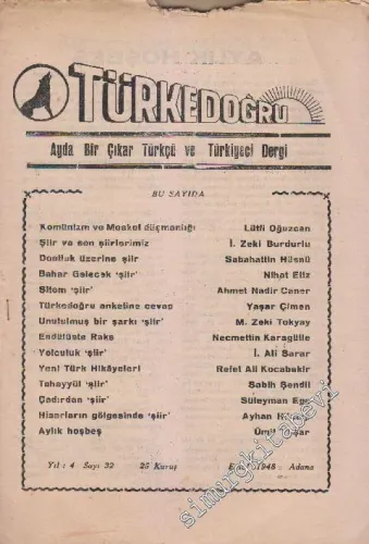 Türke Doğru Dergisi - Sayı: 32    4  Eylül