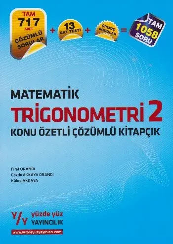 Yüzde Yüz Yayınları Trigonometri 2 Konu Özetli Çözümlü Kitapçık Yüzde Yüz