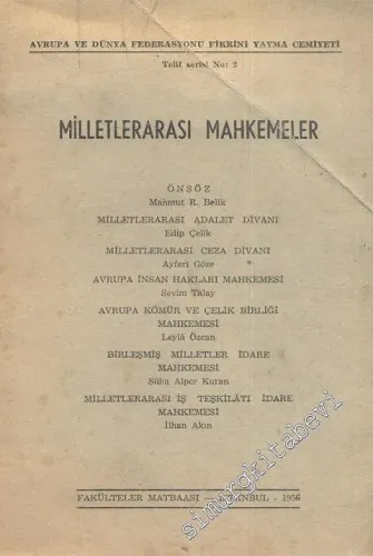 Milletlerarası Mahkemeler -