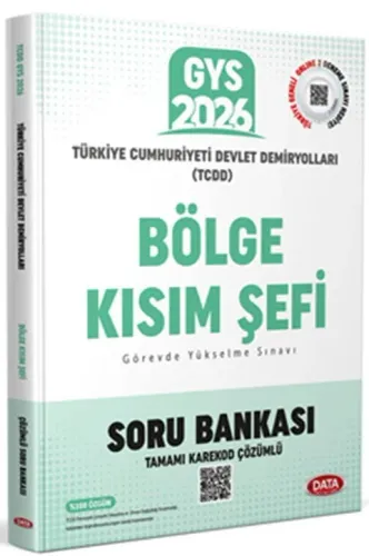 Data Yayınları 2026 TCDD GYS Bölge Kısım Şefi Tamamı Karekod Çözümlü Soru Bankası