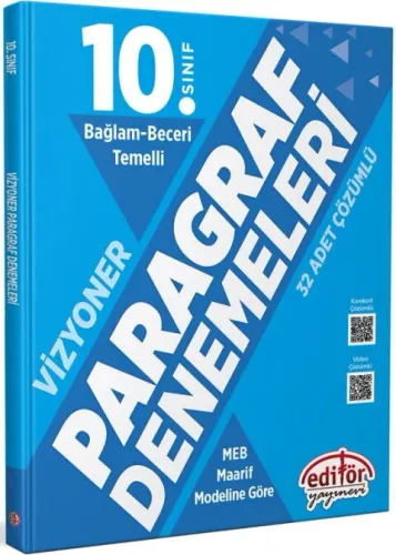 Editör Yayınları 10. Sınıf Paragraf Bağlam Beceri Temelli Denemeleri