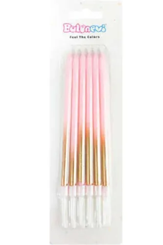 GOLD - MAKARON AÇIK PEMBE MUM 6 LI