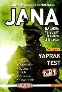 Arge JANA Jandarma Astsubay Temel Kursu Giriş Sınavı  Çek Kopar Yaprak Test 2016