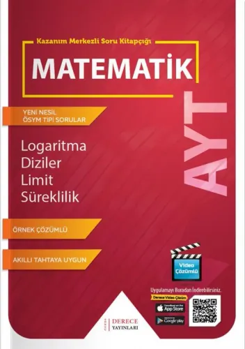 Derece Yayınları AYT Logaritma Diziler Limit Süreklilik