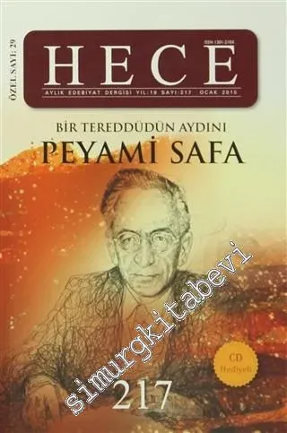 Hece Aylık Edebiyat Dergisi Peyami Safa Özel Sayısı: Bir Tereddütün Aydını   - Sayı: 217    19  Ocak
