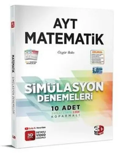 3D Yayınları AYT Matematik Simülasyon 10'lu Denemeleri
