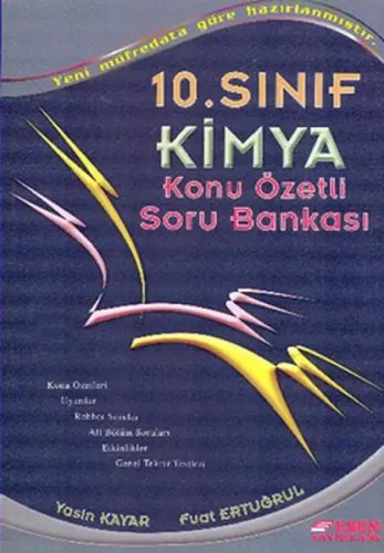 Esen Yayınları 10. Sınıf Kimya Konu Özetli Soru Bankası Esen