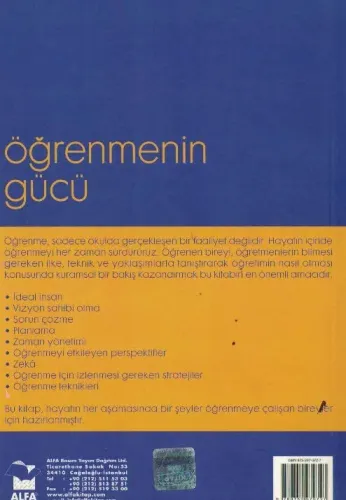 Öğrenmenin Gücü Prof.Dr.İrfan Erdoğan Alfa Yayınları