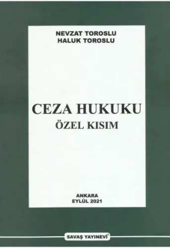 Ceza Hukuku Özel Kısım