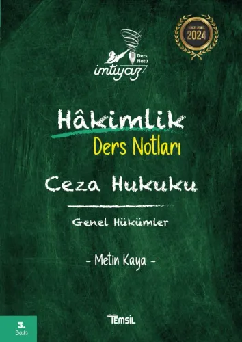 İMTİYAZ Hakimlik Ders Notları Ceza Hukuku Genel Hükümler