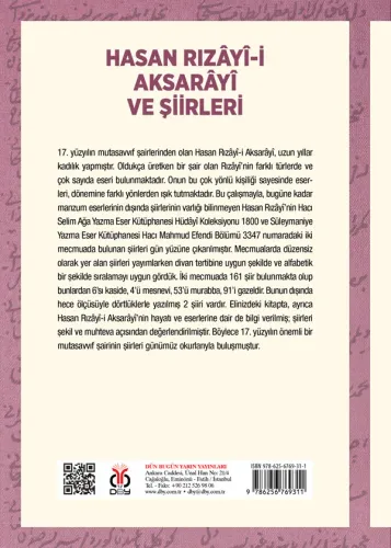 Hasan Rızâyî-i Aksarâyî ve Şiirleri Betül Okatalı Hasan Rızâyî-i Aksarâyî ve Şiirleri Betül Okatalı