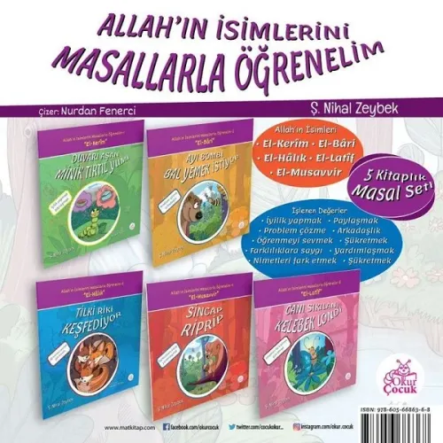 Allah'ın İsimlerini Masallarla Öğrenelim Seti (5 Kitap Takım)