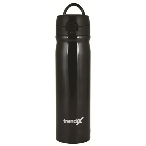 TRENDİX 500ml. ÇELİK TERMOS MATARA Siyah