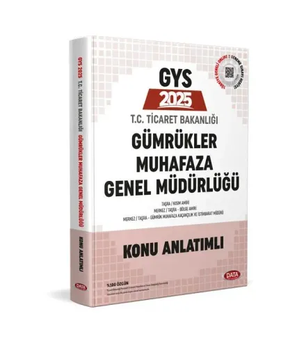 Data Yayınları 2025 Ticaret Bakanlığı Gümrükler Muhafaza Genel Müdürlüğü GYS Konu Anlatımlı