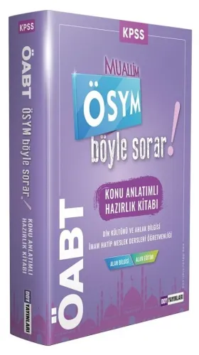 DDY Yayınları ÖABT Din Kültürü ve Ahlak Bilgisi Muallim ÖSYM Böyle Sorar Konu Anlatımlı
