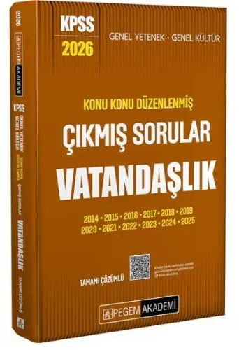 Pegem Yayınları 2026 KPSS Genel Kültür Vatandaşlık Konu Konu Düzenlenm