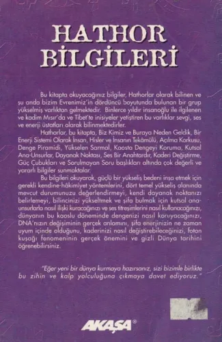 Hathor Bilgileri Tom Kenyon Akaşa Yayınları %40 indirimli