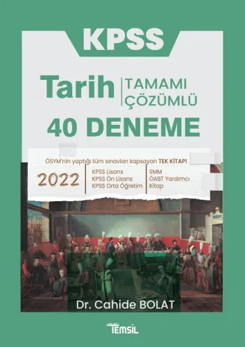 KPSS Tarih Tamamı Çözümlü 40 Deneme