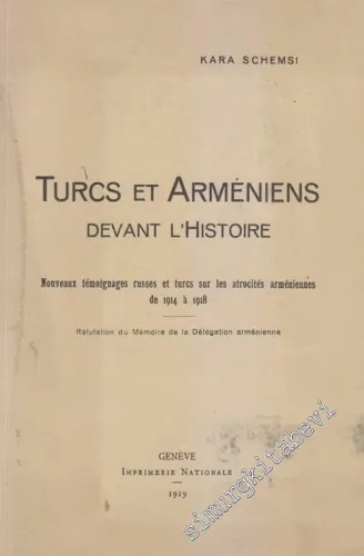 Turcs et Armeniens devant l'Histoire -        1919