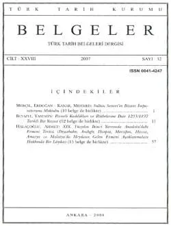 Belgeler 32. Sayı