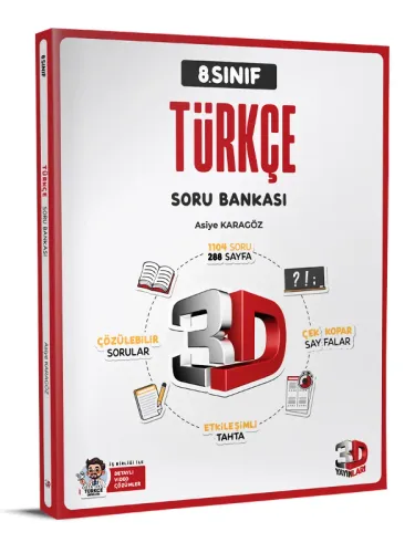 3D 8. Sınıf Türkçe Soru Bankası