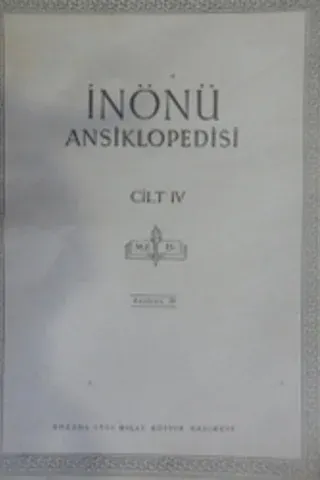 İnönü Ansiklopedi Cilt IV Fasikül 28