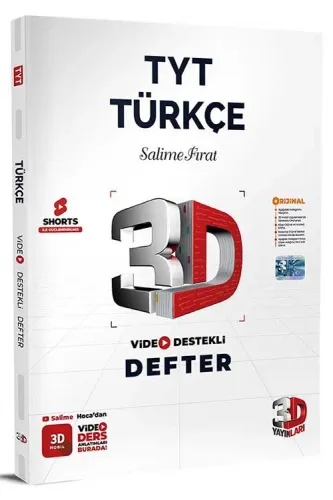 3D TYT Türkçe Video Destekli Defter 2024