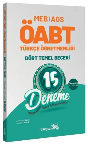Türkçecim TV ÖABT MEB-AGS Türkçe Öğretmenliği Dört Temel Beceri 15 Deneme Çözümlü