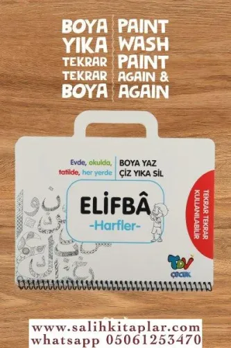 Yıkanabilir Elifba Harfler Çanta Kitap