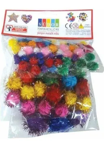 Südor Pon Pon Metalik Mix 10 20 30 mm