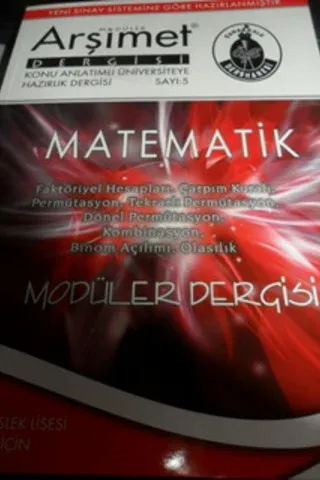 Matematik Modüler Dergisi Sayı: 5