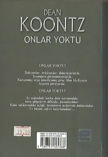 Onlar Yoktu Dean Koontz İnkilap Kitabevi %50 indirimli