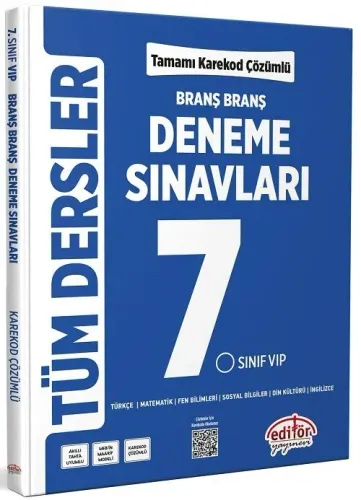 Editör Yayınları 7. Sınıf Tüm Dersler  Branş Branş Tamamı  Çözümlü  Deneme Sınavları