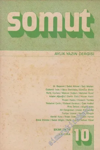 Somut Aylık Yazın Dergisi - Sayı: 10 1 Ekim
