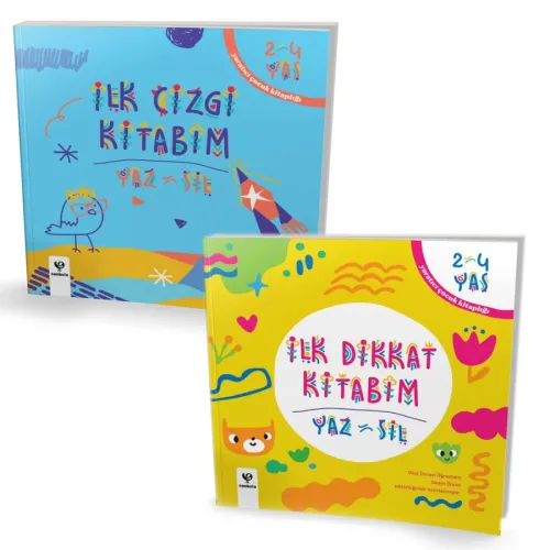 İlk Çizgi Kitabım -İlk Dikkat Kitabım -Yaz Sil Set