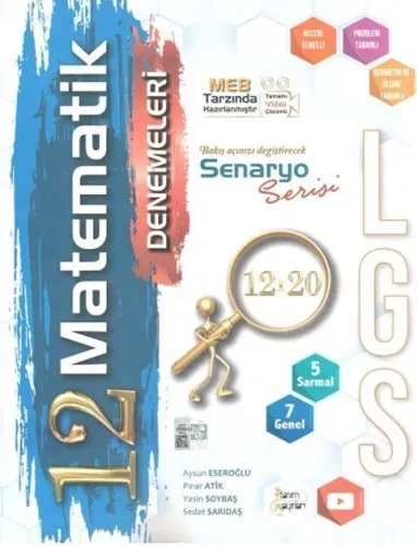 Tanım Yayınları 8. Sınıf LGS Matematik 12x20 Deneme