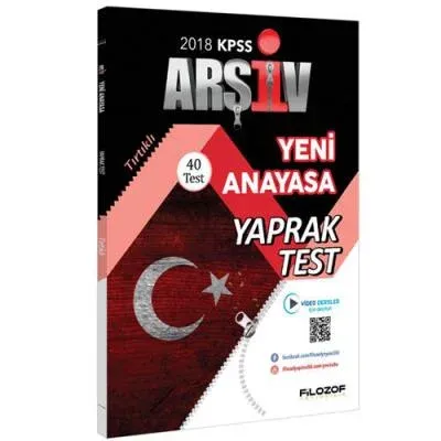 Filozof KPSS Arşiv Yeni Anayasa Yaprak Test 2018