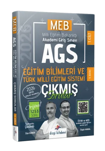 Dizgi Kitap Yayınları 2026 MEB AGS Tamamı Video Çözümlü Eğitim Bilimleri ve Türk Milli Eğitim Sistemi Çıkmış Sorular 1. Cilt
